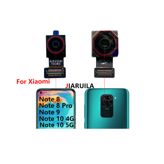 Back Camera Module for Xiaomi Redmi Note 8 Pro 9 10 4G 5G Main Camera Flex Cable Front Camera Original Replacement Parts
