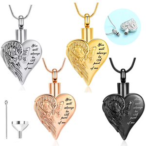 Kremasyon takı külleri için kelebek kalp Urn kolye kadınlar için Memorial Human anıt kolye asılı insan külleri için - Product Image 1