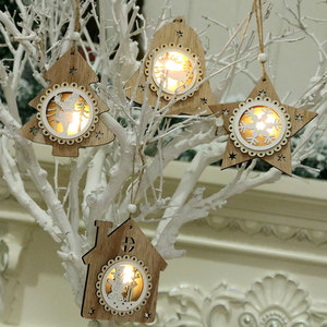 2020 New Christmas Decorations, Christmas <b>Tree</b> Ornaments, Wooden Light-Up Ornaments, Christmas Gifts - Product Image 4