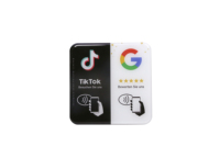 Individuell Bedruckte NFC-Tags 13,56 MHz NFC 213 Chip 144 Byte Google-Bewertungskarten Epoxy-Tisch-RFID-Menü-Tag