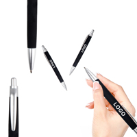 Stylos à bille promotionnels en plastique et caoutchouc, personnalisables avec logo, vente en gros à prix réduit