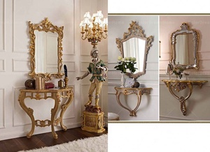 <span class=keywords><strong>Console</strong></span> de miroir de salon en or antique de luxe française - Product Image 2