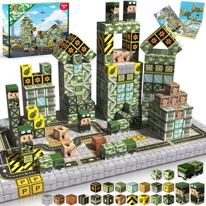 Blocs de construction magnétiques en plastique écologiques, tuiles pour enfants, cubes de construction, jeu STEM amélioré 2026, jouets, cadeaux de Noël et d'anniversaire - Product Image 1