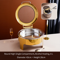 Gewerblicher Edelstahl-Heizbuffetofen mit Klappdeckel aus Glas für Restaurants und Hotels, Rostbeständig