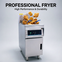 Friteuse commerciale autoportante en acier inoxydable 25L Friteuse électrique à copeaux robustes Vente en gros