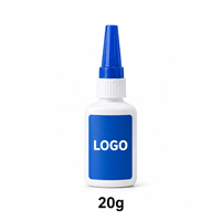 Vente en gros de colle filetée personnalisée 50ml, colle à séchage instantané 20g, qualité d'origine 1:1, 401/222/243/242/262
