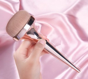 مجموعة فرش مكياج كثيفة فاخرة نباتية لطيفة ذهبية من 9 قطع مستحضرات تجميل بشعار مخصص ممتاز - Product Image 4