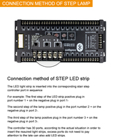 Dc 12V 24V PIR capteur lumières d'escalier 30 canaux contrôleur de bande 2 en 1 auto Step Lamp APP control IC running Strip dimmer