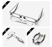 Lunettes de lecture pliables portables pour hommes, format de poche, anti-lumière bleue