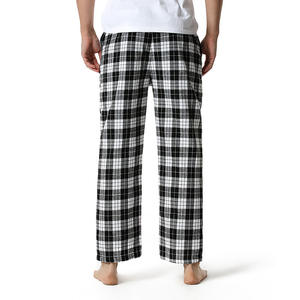 <strong>Men's</strong> Flannel Custom Autumn/Winter Pajamas Long Sleepwear Warm Cute Plaid Check Pants Sleep Homewear <strong>Pyjama</strong> Bottom - Product Image 6
