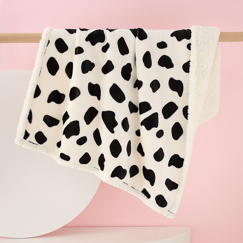 Cashmere double-sided blanket cow
