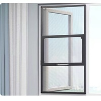Ventana Mosquitera Corredera Triple de Acero Inoxidable con Marco de Aleación de Aluminio, Dimensiones Personalizables, Sin Perforación