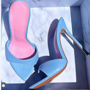 รองเท้าแตะส้นเข็มหัวแหลมแบบเปิดนิ้วเท้ารองเท้าแตะสุดเซ็กซี่แฟชั่นและส้นสูงหลากสีลายหินอเนกประสงค์ - Product Image 4