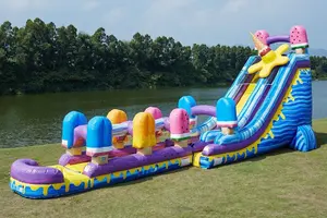 27'h Popsicle trượt nước Inflatable với trượt N trượt để bán