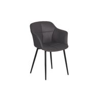 Offre Spéciale café banquet meubles de maison canapé chaise en cuir salle à manger fauteuil avec pieds en métal noir