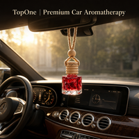 Diffuseur de parfum de luxe TopOne pour voiture, flacon suspendu en verre cristal diamant, vide, avec corde tressée, décoration intérieure automobile