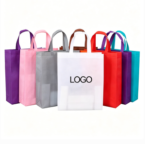 ถุงผ้าหูหิ้วแบบไม่ทอคุณภาพสูง พิมพ์โลโก้ตามสั่ง ใช้ซ้ำได้ ขายส่ง สำหรับใส่ของชำ รองเท้า บรรจุภัณฑ์ และช้อปปิ้ง - Product Image 1