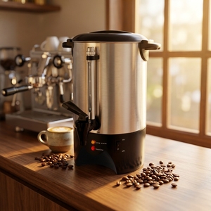 เครื่องชงกาแฟสแตนเลส 20 ถ้วย ขายดี เครื่องทำกาแฟไฟฟ้าเชิงพาณิชย์ - Product Image 1