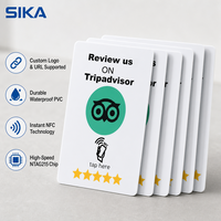 بطاقة NFC قابلة للبرمجة من SIKA بتردد 13.56 ميجاهرتز، سعة 504 بايت، لوسائل التواصل الاجتماعي NFC215، بطاقة أعمال لمراجعات جوجل، مقاومة للماء والظروف الجوية