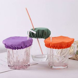 <b>Custom</b> Logo Waterproof Fabric Drink Cover <b>Cup</b> Condom Latex Tamper Safe Drink Cover Reusable <b>Cup</b> Condom Glass Lid Cover for Party - Product Image 3