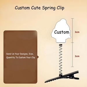 Clips à cheveux personnalisés en acrylique imprimés UV avec des mots - Noir/Blanc, avec des pousses amusantes, des phrases tendance, des expressions slang, pour festivals, concerts, style mignon - Product Image 6