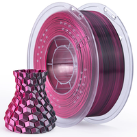 Filament d'imprimante 3D ELEGOO PLA Silk multicolore 1,75 mm 1 kg, texture soie métallique haute brillance, faible rétrécissement, haute résistance