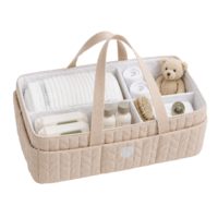 Cesto Organizador de Fraldas para Bebê Mais Vendido, Cesto de Presente para Chá de Bebê, Cesto de Armazenamento para Berçário com Alças para Itens Essenciais de Recém-Nascidos