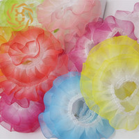 Ruban plissé en dentelle acrylique dégradé de 2,5 cm (1 pouce) fait main pour la confection de jupes de poupées DIY