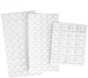 फर्नीचर कैबिनेट दरवाजा साफ सिलिकॉन चिपकने वाला बम्पर रबड़ काले रबर फीट सिलिकॉन बम्पर पैड - Product Image 1