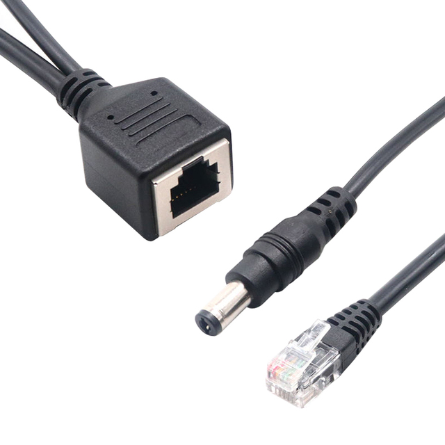 Poe Cable Passive Power Over Ethernet Adapter Cable Rj45 DC5.5 Power Supply Module 12v - 12v Poe Splitter for Ip Camera
