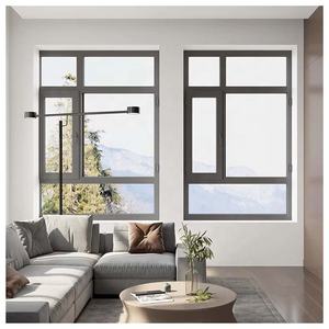 نافذة ألمنيوم مخصصة من SJUMBO بطلاء مؤكسد مقاوم للأعاصير ومعتمدة للمباني السكنية والتجارية - Product Image 1