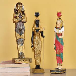 Gran oferta de adornos de recuerdo de viaje de <span class=keywords><strong>faraones</strong></span> egipcios antiguos Ramsés II Tutankamón Isis Sphinx artesanías de resina - Product Image 1