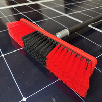 Kit de brosses de nettoyage de vitres personnalisées avec perche télescopique en aluminium, brosse pour panneaux solaires alimentée en eau, brosse pour vitres