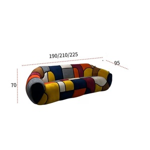 Thiết kế ban đầu khả năng phục hồi cao bọt đầy màu sắc Picasso yếu tố <span class=keywords><strong>sofa</strong></span> nhung sang trọng đặt biệt thự Trừu Tượng phong cách - Product Image 2