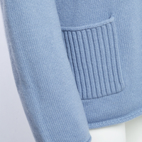 Pull-over à manches longues et demi-zip pour femme, 100 % laine, pour l'automne et l'hiver, conception personnalisée OEM ODM, fabricants de tricots