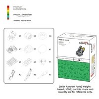 Jouet de construction en briques MOC de qualité professionnelle, ensemble de blocs de construction électriques variés de 500 g pour enfants