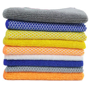 Friend Carcare Product <b>Microfiber</b> Dishcloth Double Sided Mesh Kitchen <b>Towel</b> Scouring Pad Rectangle White Yellow Orange Gray - Product Image 2