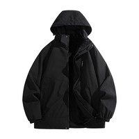 Veste de sport unisexe LAYENNE, longue, à capuche, zippée, coupe-vent, 100% polyester, épaisse, étiquette personnalisée