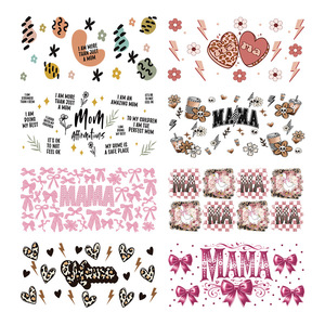 Cupswraps16oz GentleWhispersMotherly Love Homies Dtf Cup Wraps Vintage Family Bond Aesthetics Dtf Uv Transfer Stickers Wholesale - Product Image 1