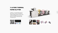 Machine à découper les billets de loterie, machine à découper et à rembobiner le papier en rouleaux, machine à découper le papier thermique avec contrôleur PLC Delta