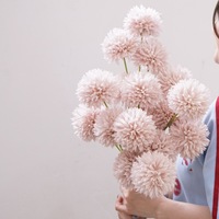 Künstliche Ping Pong Chrysanthemen Seidenblumen für Schulanfang, Chinesisches Neujahr, Hochzeit, Heimdekoration, Handgefertigt und Umweltfreundlich