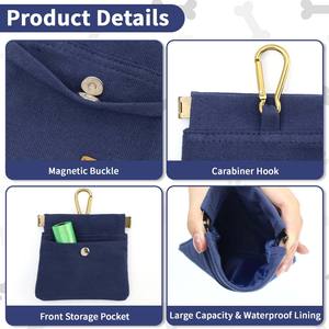 Muestra Gratuita de Bolsa de Paseo para Perros Personalizada de Tweed con Bolsa para Premios, Bolsa de Paseo para Perros con Diseño de Cuadros Escoceses, Porta Botella - Product Image 6