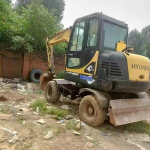 Miniexcavadora Hyundai Usada, Excavadora de Ruedas Hyundai 60W-7 a Bajo Precio, Excavadora Hidráulica Hyundai 60W-7 Usada - Product Image 1