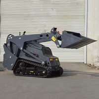 Mini-chargeuse compacte sur chenilles, moteur diesel, hydraulique, pour la ferme et le jardin