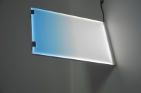 Layar lampu latar LED gradien lampu latar belakang akuarium seri RGB ultra-tipis untuk Panel akuarium tanpa bingkai