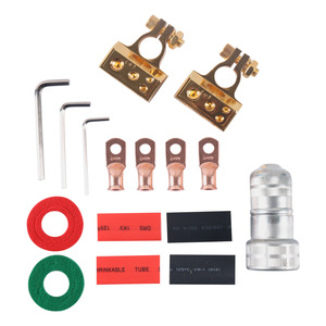 Screw <b>Terminals</b> Brass Battery <b>Terminal</b> Set With Accessories For Car Audio Installation - Product Image 1