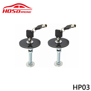 Cerradura de capó de fibra de carbono con llave de hierro cincado para coche de carreras - Product Image 3