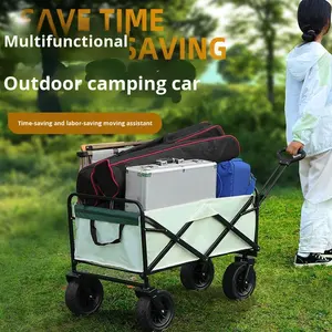 Hot Selling Outdoor Draagbare Camping Trolley Wagon Premium Stalen Opvouwbare Vierwielige Eenvoudig Te Gebruiken Campingkar - Product Image 2