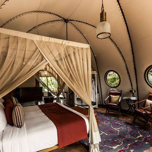 Tente de glamping de luxe pour safari sauvage <span class=keywords><strong>avec</strong></span> salle de bain - Villa en toile 4 saisons pour complexe hôtelier en plein air - Product Image 4