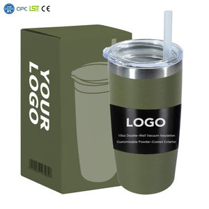 Gobelet de voyage <span class=keywords><strong>isotherme</strong></span> à double paroi en acier inoxydable avec revêtement en poudre de 10 oz, logo personnalisé, tasses à café pour voiture, <span class=keywords><strong>mug</strong></span> - Product Image 1